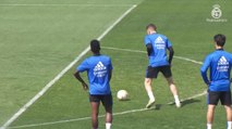 Último entrenamiento del Madrid antes de la 'final' ante el Espanyol