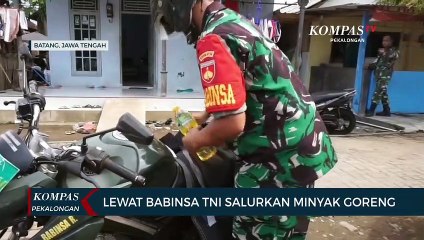 Lewat Babinsa, TNI Salurkan MInyak Goreng