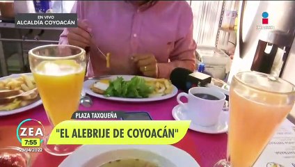 Atalo Mata Othón desayuna en "El alebrije de Coyoacán"