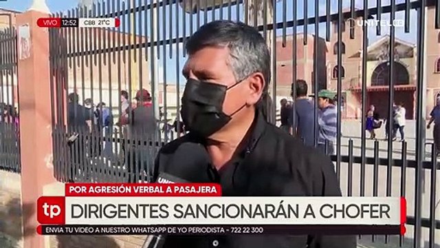 Anuncian sanciones contra el chofer que agredió verbalmente a una pasajera