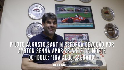 Piloto Augusto Santín reforça devoção por Ayrton Senna após 28 anos da morte do ídolo: 'Era algo sagrado'