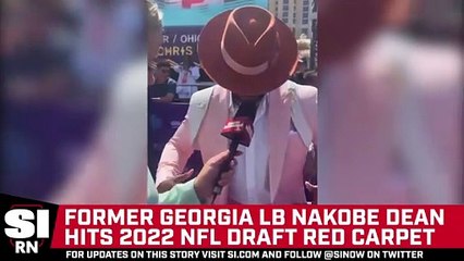 Former Georgia LB Nakobe Dean Hits 2022 NFL Draft Red Carpet