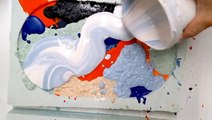 Artist creates tabletops with colorful terrazzo chips