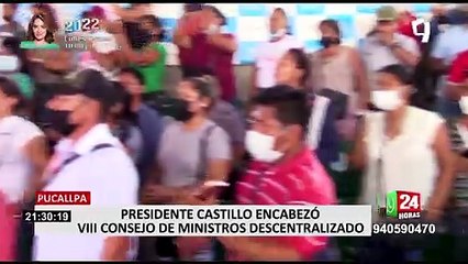Así fue la participación de Pedro Castillo en el Consejo de Ministros descentralizado en Ucayali