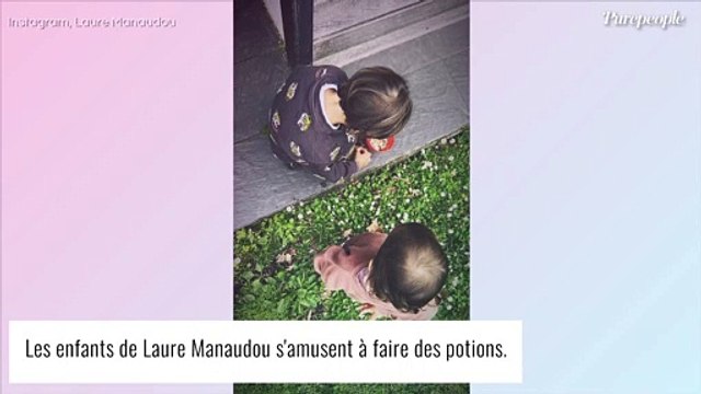 Laure Manaudou maman aux petits soins : potions de fleurs et journée à la plage pour ses enfants