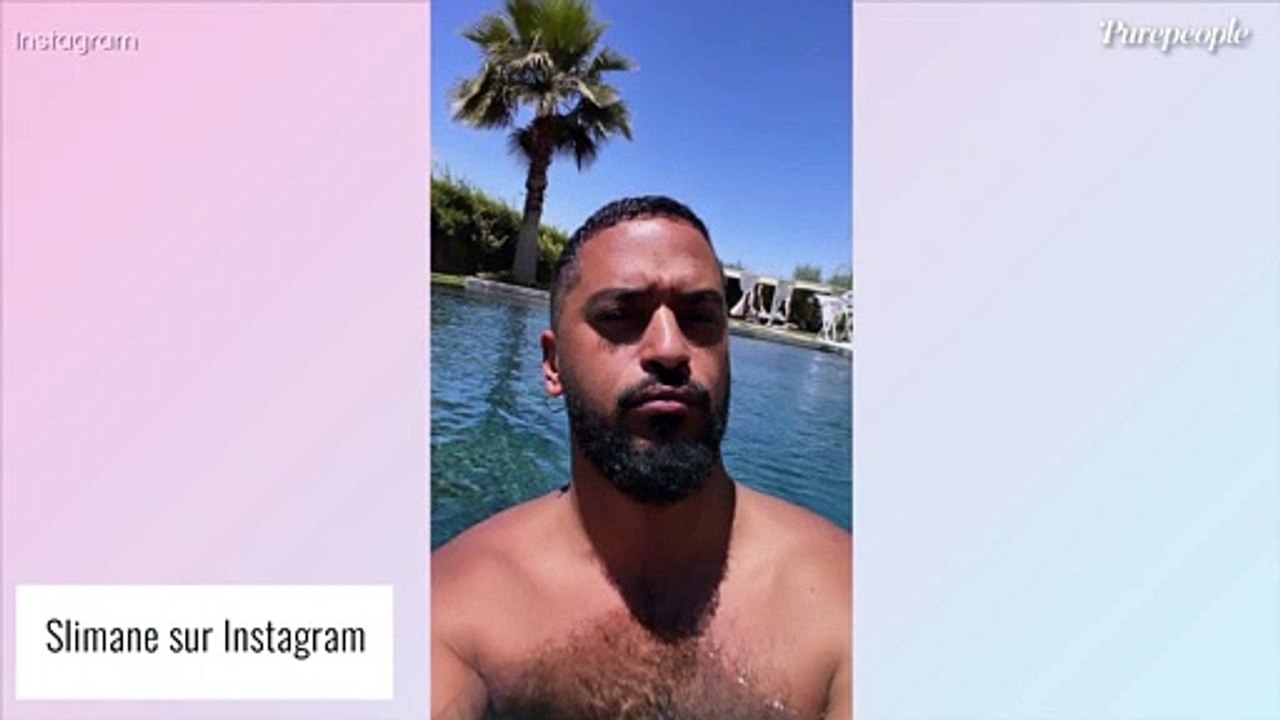 Slimane papa aux anges : Tendre câlin avec sa belle Esmeralda, beau bébé chevelu