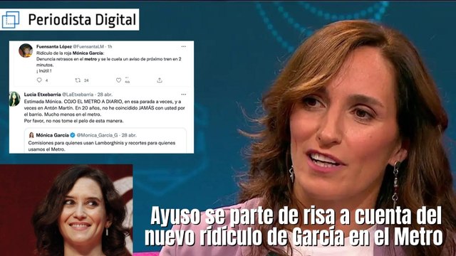 Isabel Díaz Ayuso se parte de risa a cuenta del ridículo de Mónica García en el Metro de Madrid