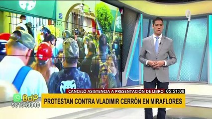 Vladimir Cerrón canceló asistencia a presentación de libro por protestas de “Terrorismo nunca más”