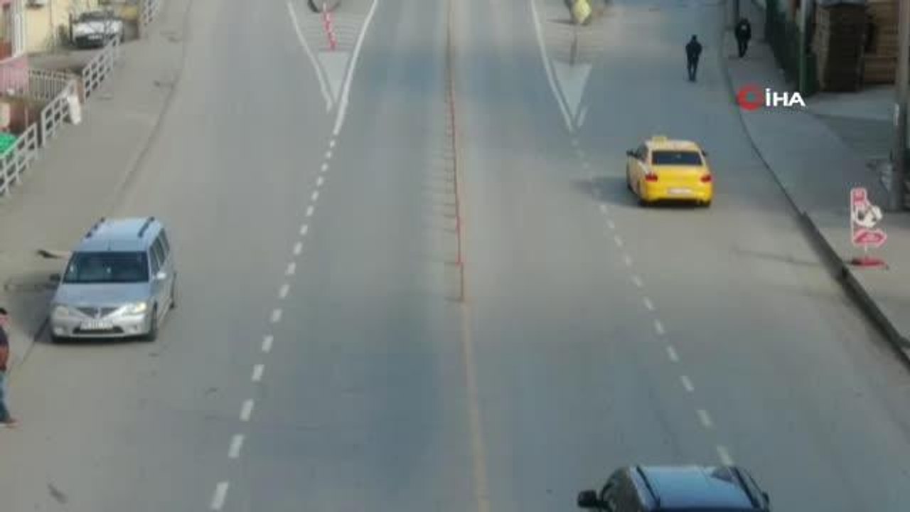 Jandarma ve emniyetten bayram öncesi dron destekli trafik denetimi