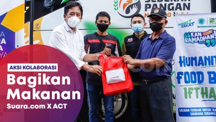 Jelang Lebaran, Suara.com dan ACT Berbagi Makanan Siap Santap untuk Warga Cipete Utara
