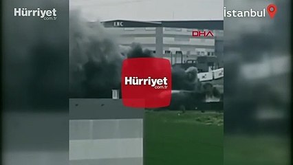 Esenyurt'ta market deposunda yangın
