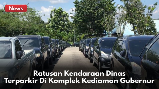 Ratusan Mobil Dinas Terparkir Di Komplek Kediaman Gubernur Riau!!