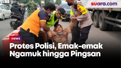 Protes Polisi, Emak-emak Ngamuk hingga Pingsan di Tengah Ramainya Arus Mudik di Jalur Pantura Cirebon