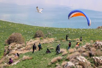 Van Gölü'ndeki Çarpanak Adası fotoğraf tutkunlarını ağırladı