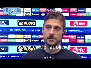 Napoli-Sassuolo 6-1 30/4/22 intervista post-partita Alessio Dionisi