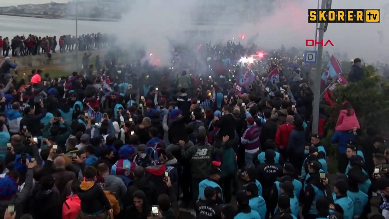 Trabzonspor'a statta coşkulu karşılama