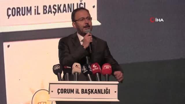 Gençlik ve Spor Bakanı Mehmet Kasapoğlu: Hep birlikte çalışarak, durmadan, yorulmadan, hiçbir nifakı aramıza sokmadan hedeflerimizi birer birer...