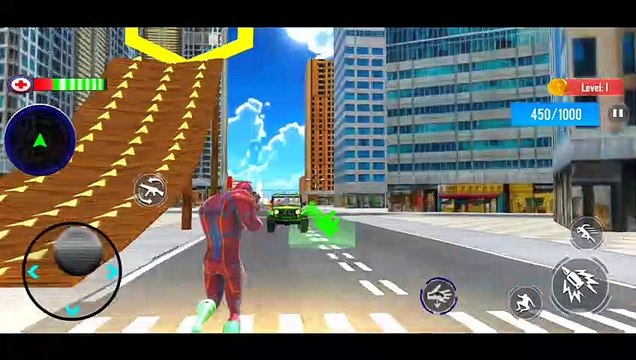 Flying Spider Robot Rope Hero Crime City Miami Rope Hero And