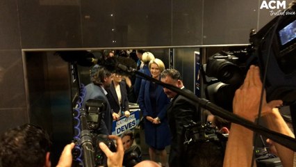 Katherine Deves avoids answering journalists' questions | May 1 2022 | Canberra Times