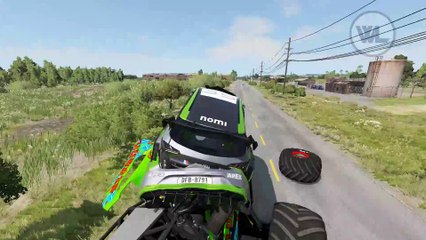 Cars vs Unfinished Road BeamNg Drive