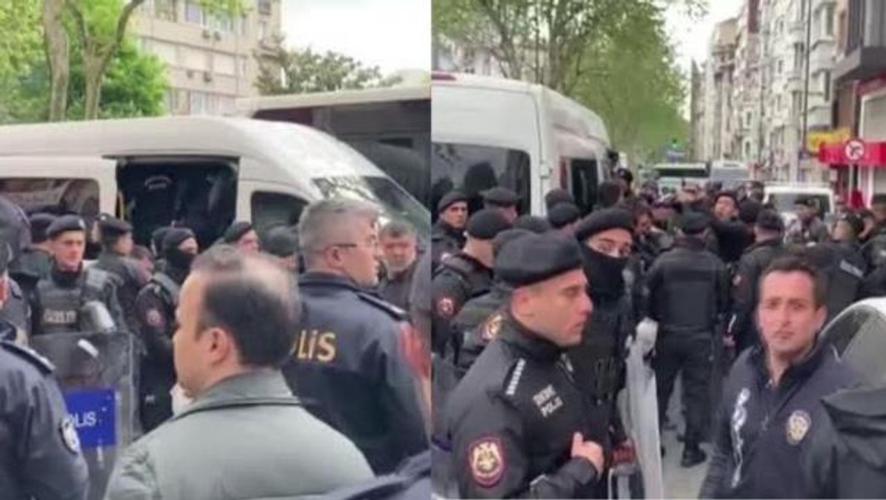 Taksim'e yürümek isteyen gruba polis müdahale etti