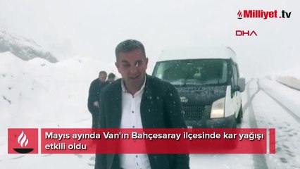 Mayıs ayında Bahçesaray'a kar yağdı! Kent bembeyaz