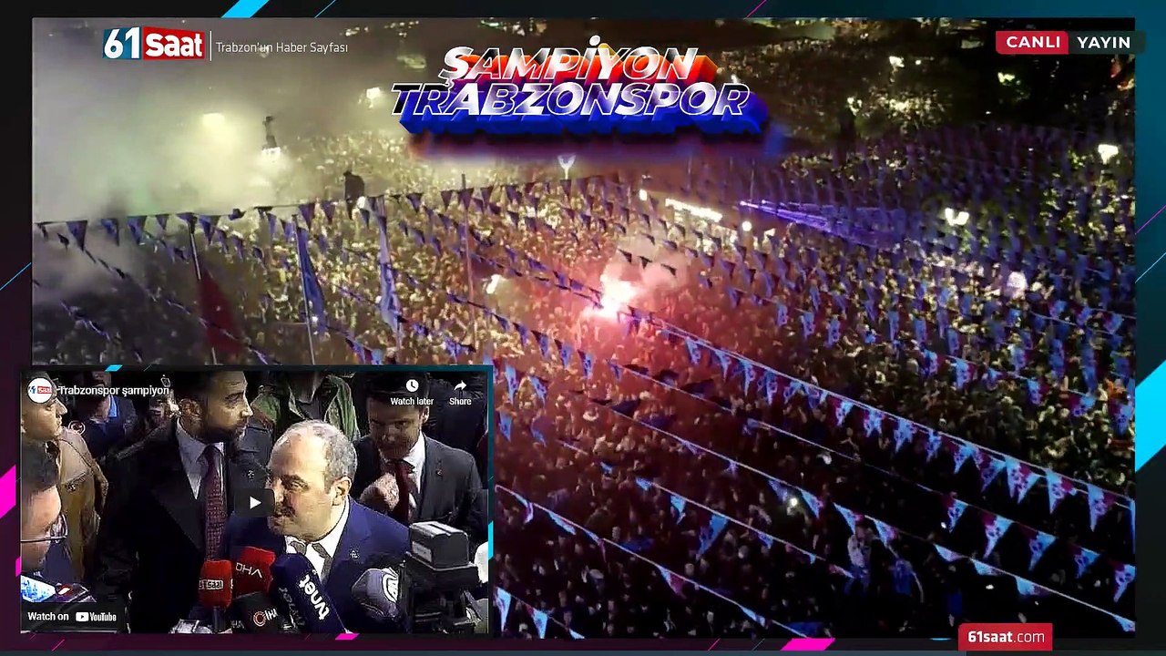 Şampiyon Trabzonspor! Tüm Türkiye'den kutlama görüntüleri