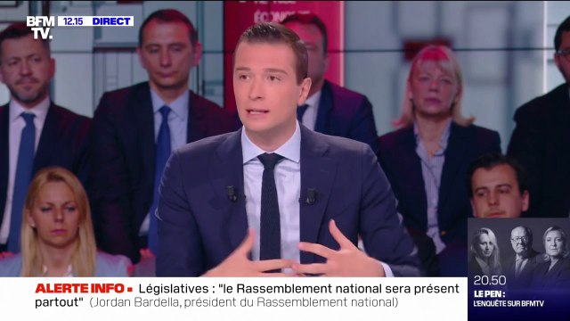 Législatives: Jordan Bardella écarte toute alliance avec ceux qui se sont mal tenus à l'égard de Marine Le Pen