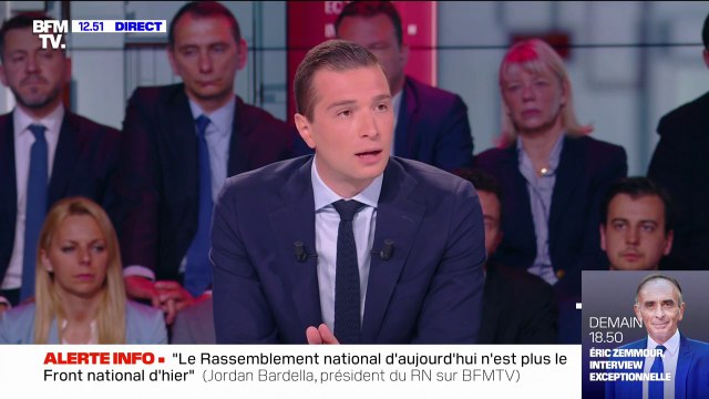 Jordan Bardella opposé à la livraison de matériel offensif à l'Ukraine et au boycott du gaz russe