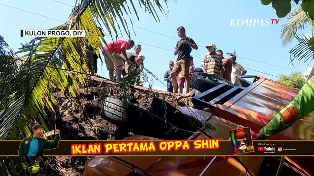 Niat Hindari Motor, Truk Pengangkut Paket di Kulonprogo Terperosok ke Jurang Sedalam 4 Meter!