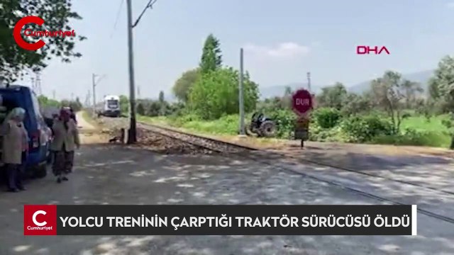 Yolcu treni hemzemin geçitte traktöre çarptı: Sürücü öldü