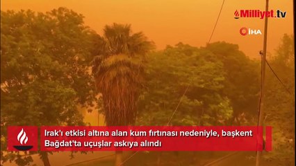 Tải video: Irak'ta kum fırtınası nedeniyle Bağdat’ta uçuşlar askıya alındı