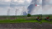 Belgorod’da Rus ordusuna ait askeri üste yangın