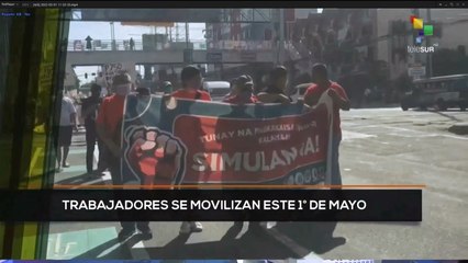 Tải video: teleSUR Noticias 11:30 01-05: Trabajadores en el mundo se movilizan este 1ero de mayo