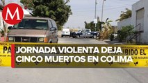 En Colima, ataques a balazos dejan cinco muertos y dos heridos
