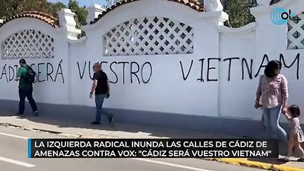 La izquierda radical inunda las calles de Cádiz de amenazas contra Vox: "Cádiz será vuestro Vietnam"