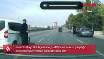 Aracın çarptığı otomobil takla attı...O anlar kamerada