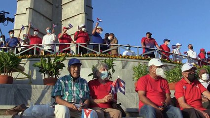 Cuba retomó masivo desfile del primero de mayo, tras dos años de pandemia