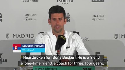 Djokovic 'heartbroken' by former coach Becker's prison sentence
