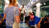 Dubai Metro Train Journey Green Line 2022