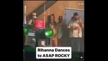 Rihanna dances backstage to A$AP Rocky while he performs