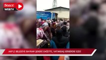 AKP'li belediye bayram şekeri dağıttı, vatandaş birbirini ezdi!