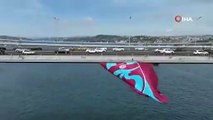 15 Temmuz Şehitler Köprüsü'nde Trabzonspor bayrağı dalgalanıyor!