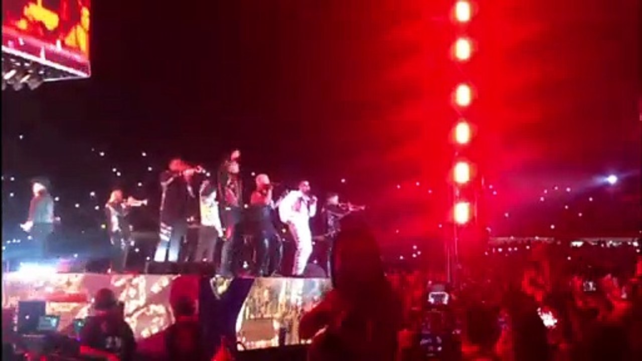 Pipe Bueno cantó en el concierto de Maluma