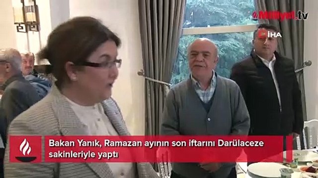 Bakan Yanık, Ramazan ayının son iftarını Darülaceze sakinleriyle yaptı