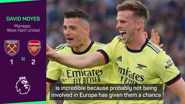 Europa League semi-finalist Moyes says Arsenal benefit from no Europe