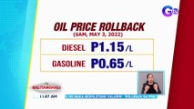 Presyo ng ilang produktong petrolyo magro-rollback din | BT