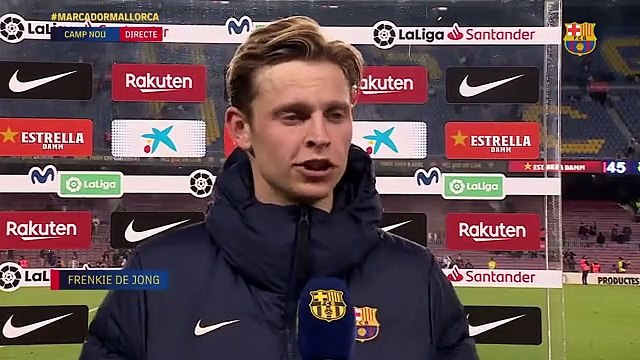 Las declaraciones de Frenkie de Jong después de ganar al Mallorca / FCB