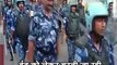 खरगोन :  संवेदनशील इलाकों में पुलिस ने निकाला फ्लैग मार्च