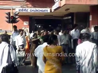 Churchgate Railway Station and traffic - Bombay in 1990's - rare archival footage